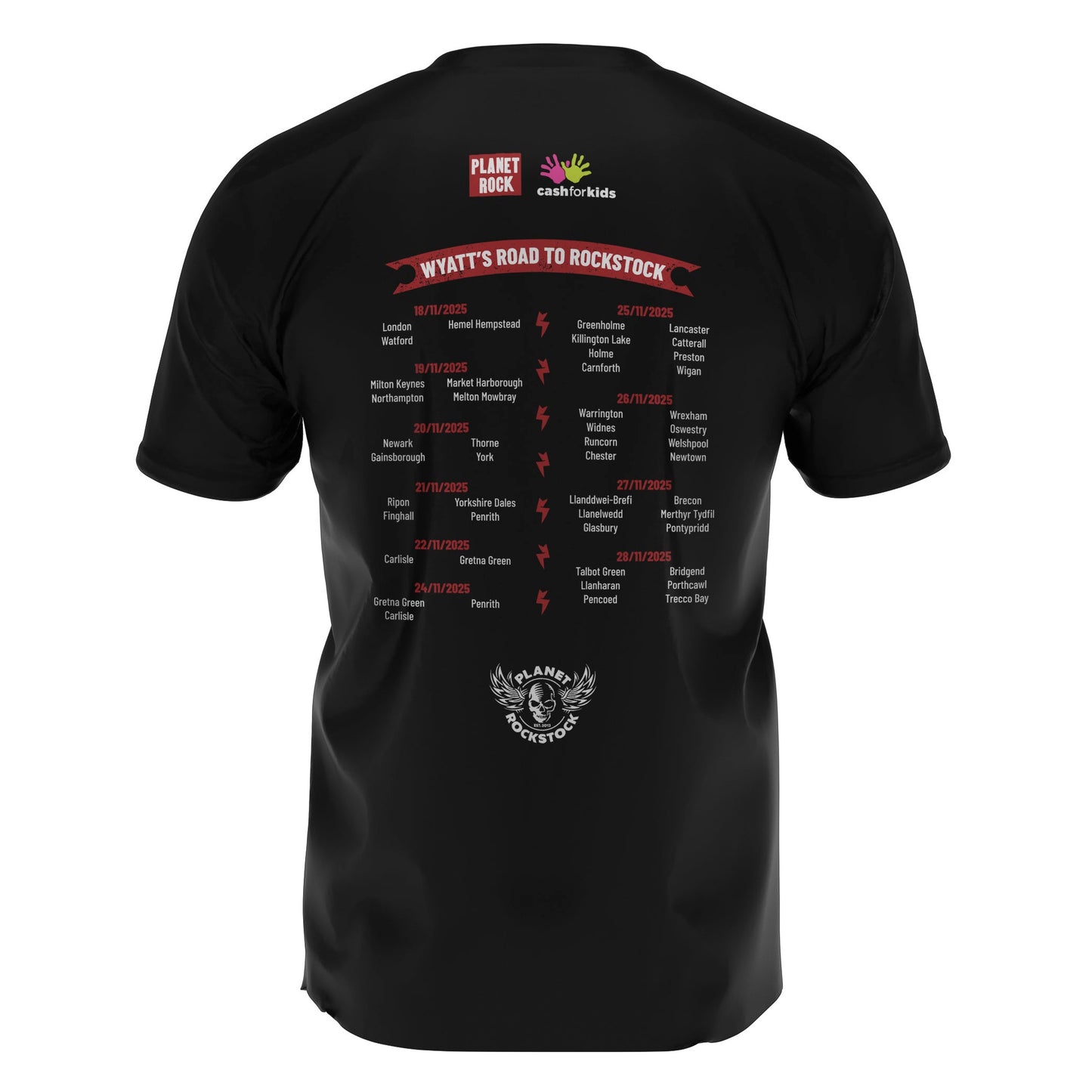 Back of the Road to Rockstock t-shirt